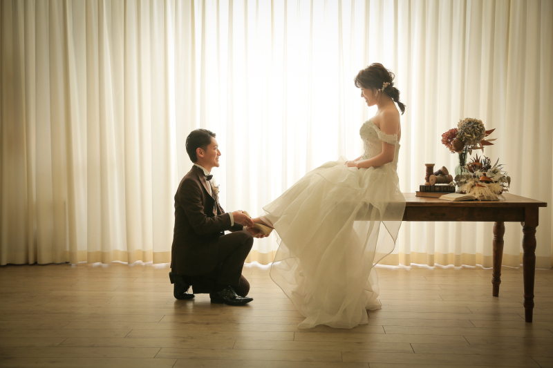 ウェディングドレスでロマンティックに