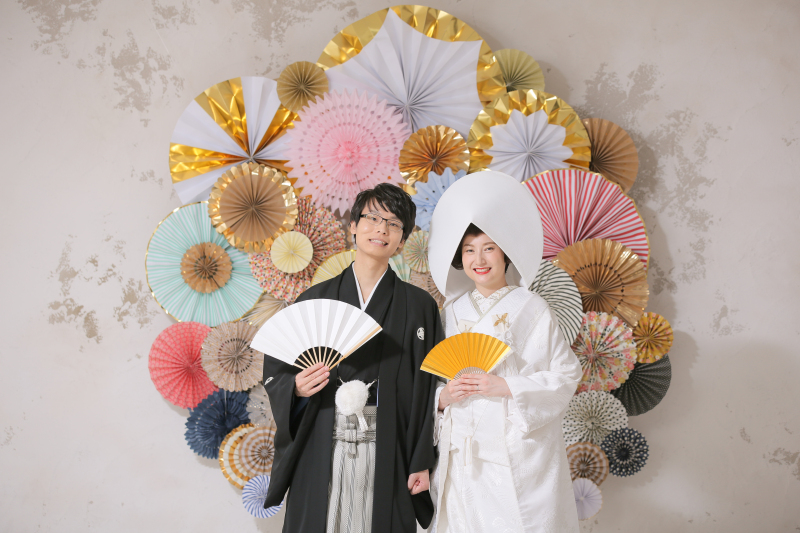 ペーパーファン×綿帽子