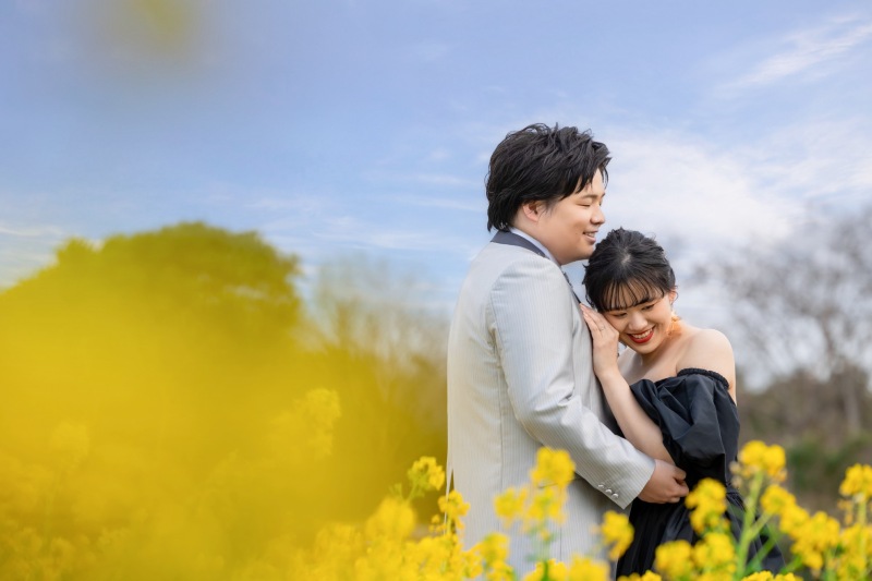 お花に囲まれて