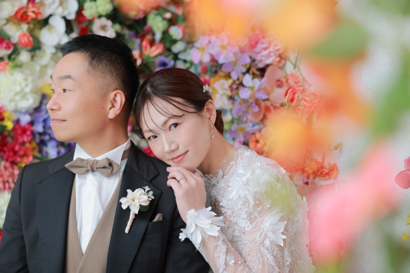 お花に埋もれるように