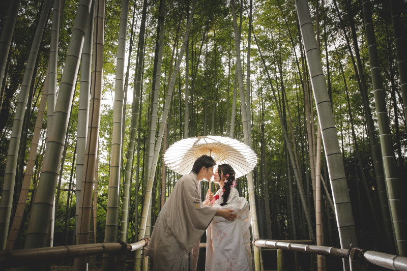 竹林でかっこよく
