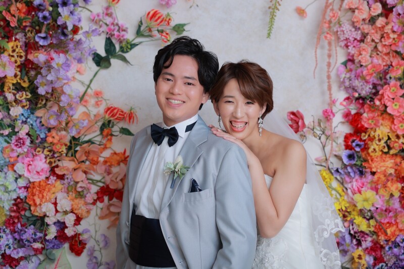 色鮮やかなお花に囲まれて