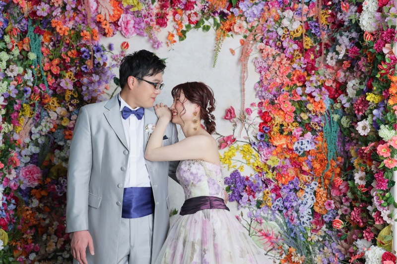 カラフルお花背景