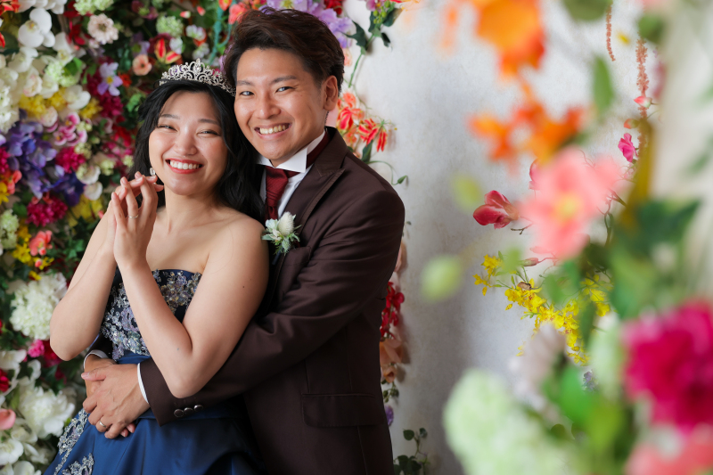 お花に囲まれて