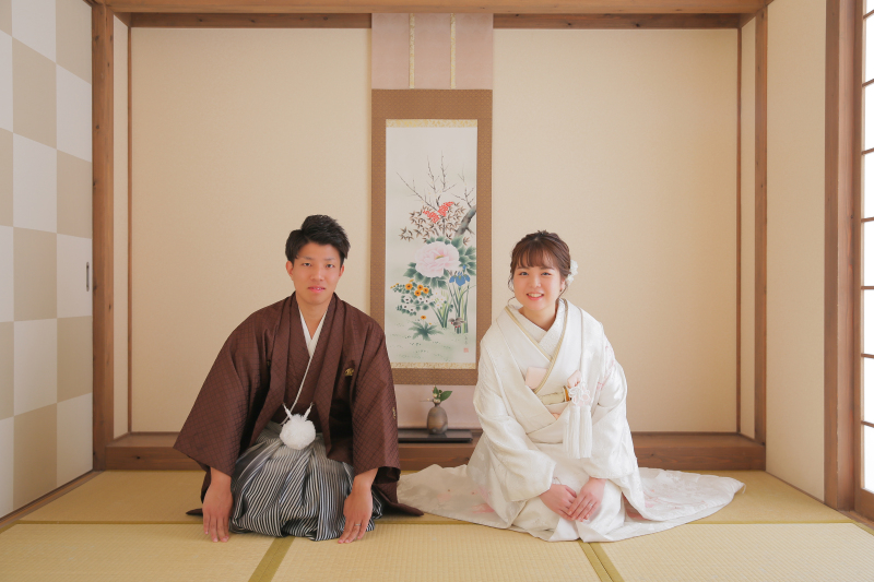 お茶室でお辞儀ショット