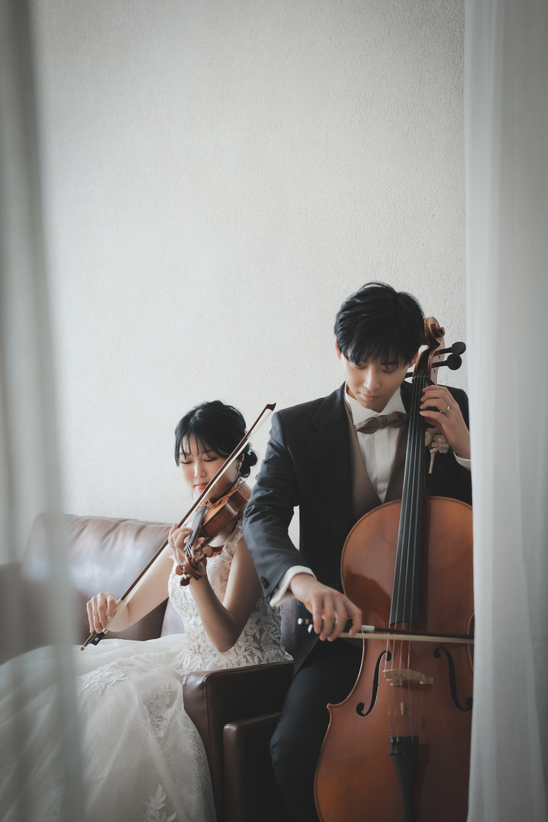 楽器を使ったショット