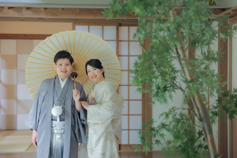 和傘を使った一枚