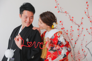 小物を使った屋内庭園スタジオ撮影！