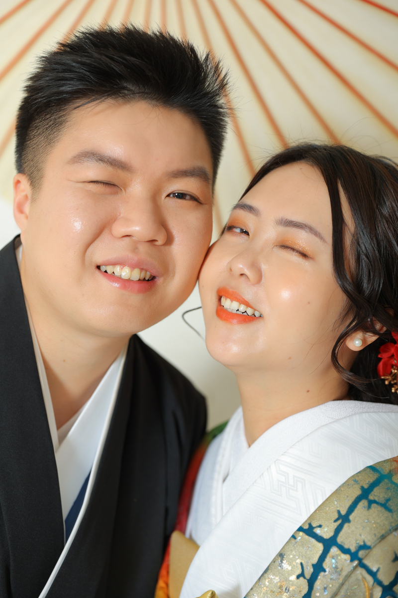 幸せな新郎様と新婦様