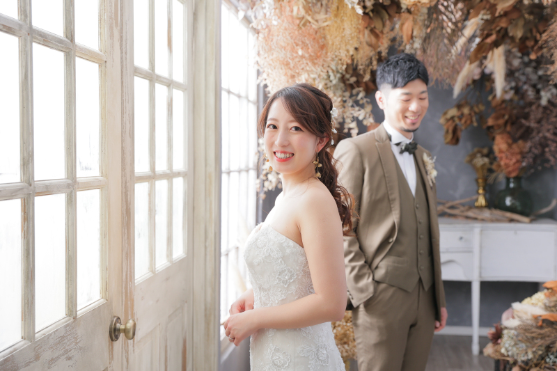 ご新婦様の笑顔が輝いている...❤