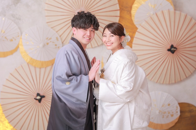 白無垢綿帽子の撮影