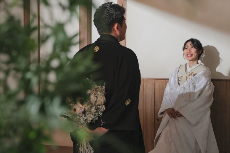 ブーケを使って。