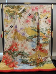 総手刺繍庭園飛翔鶴