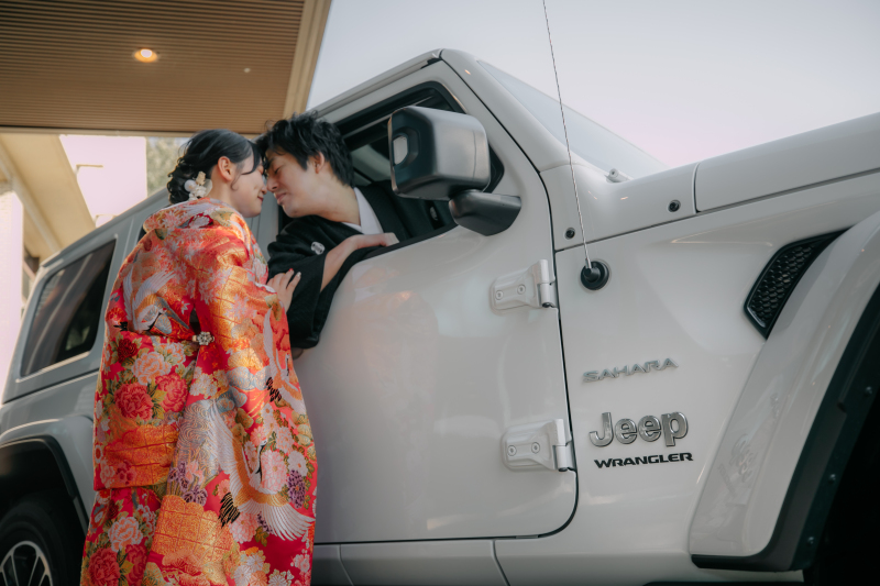 フォトウエディングらしい1枚を