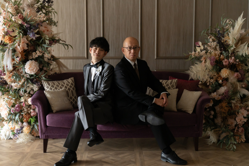 お父様も一緒に決めポーズ