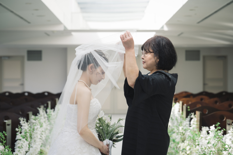 お母様からのベールダウン