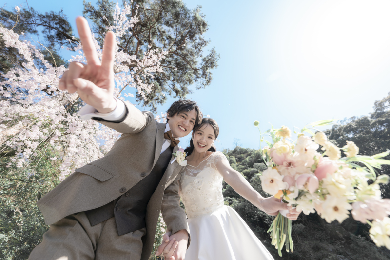 ドレスと桜の1枚も素敵