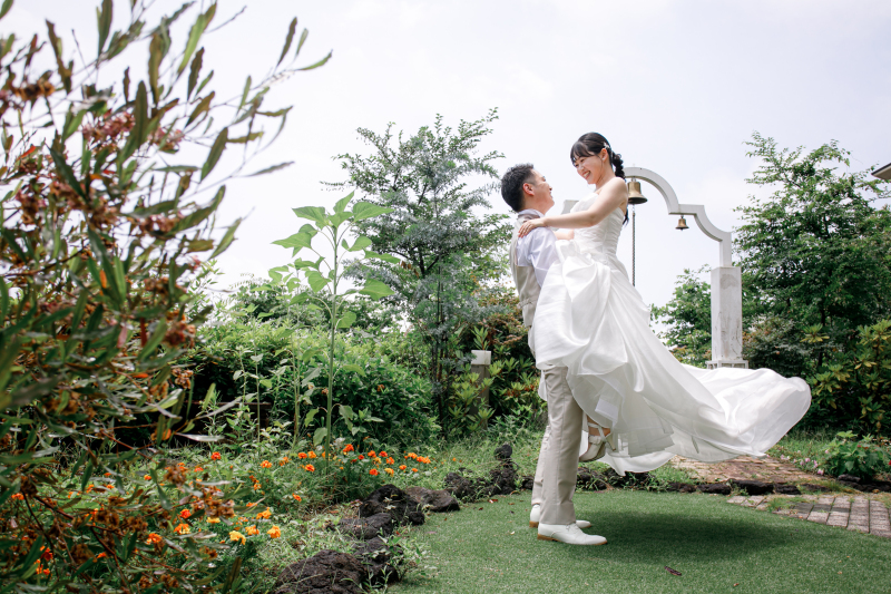 ガーデンで自然に囲まれたお写真