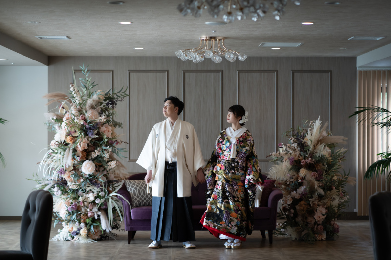 チャペル前の撮影スポットでも