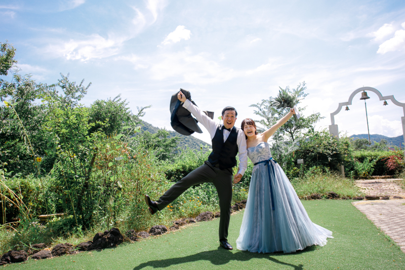 自然と青空をふたり占め!