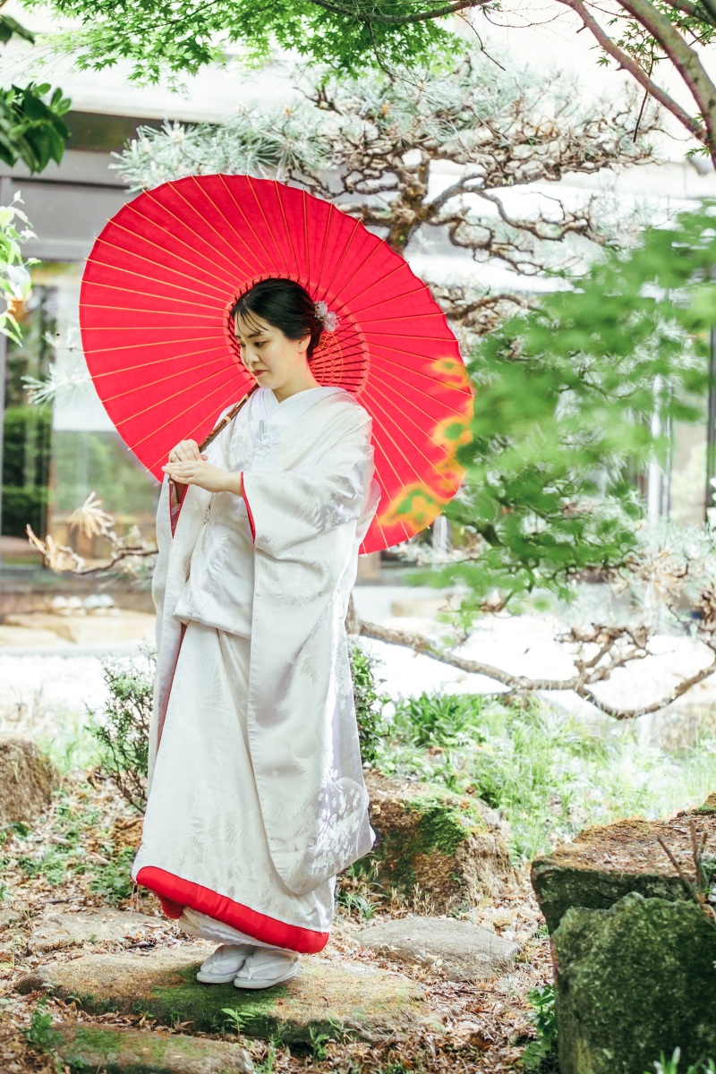 赤い番傘をアイテムに