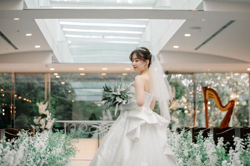 花嫁様のベールも添えた人生一番の記念に