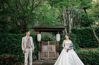 庭園前にてお写真を