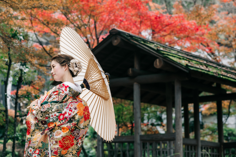 紅葉の赤で伝わる季節感