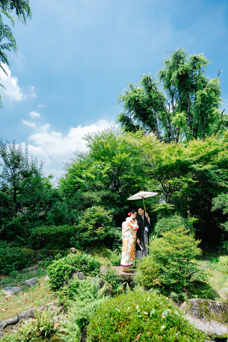 和風庭園での撮影