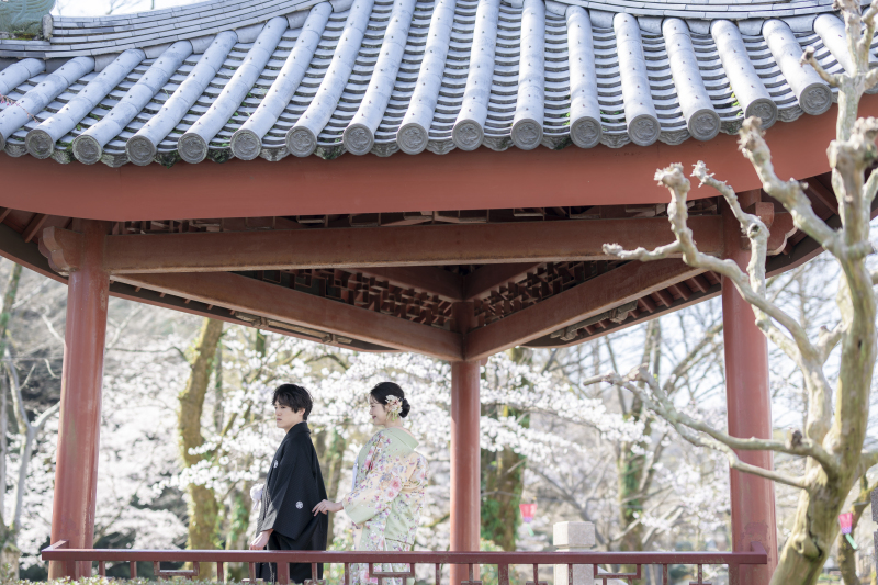 【和装】【岐阜公園】＆【日中友好庭園】で撮影する緑豊かなナチュラルフォトウェディング