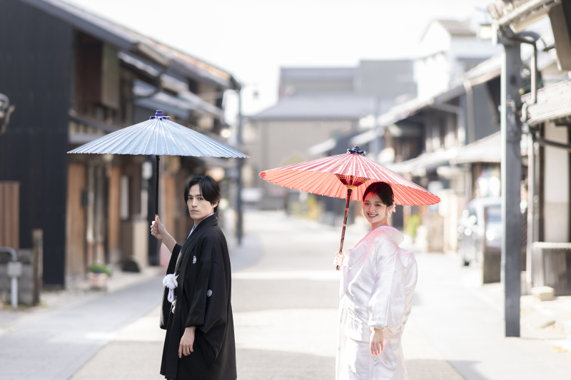 【和装】緑豊かな【岐阜公園】と昔ながらの街並みが残る【河原町】で撮影する贅沢コース