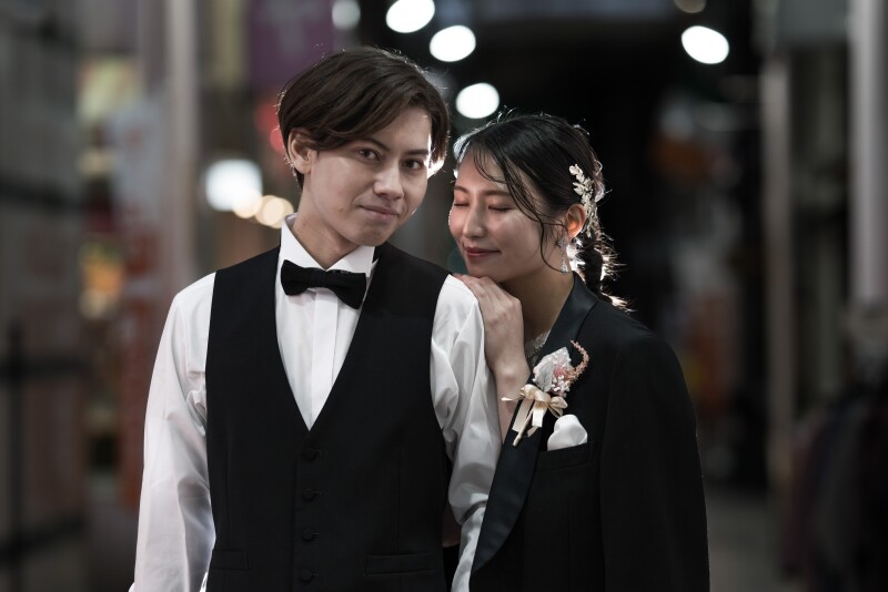 【洋装】緑豊かな【岐阜公園】とニューレトロな商店街【柳ケ瀬商店街】で撮影する贅沢コース