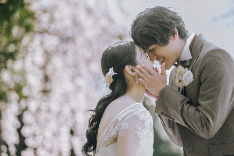 洋装【3月23日∼4月5日に撮影される方限定】岐阜公園と日中友好庭園で撮影できる桜プラン