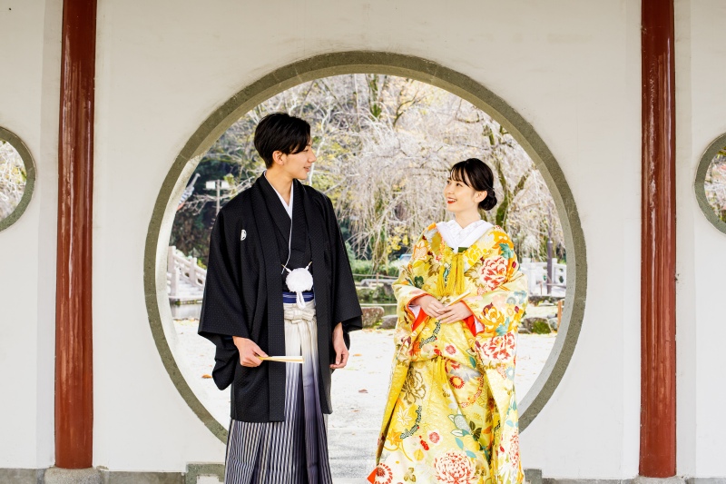 【和装】【岐阜公園】＆【日中友好庭園】で撮影する緑豊かなナチュラルフォトウェディング