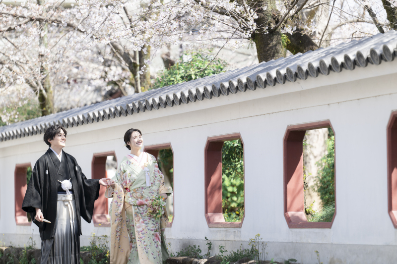 和洋装【3月23日∼4月5日に撮影される方限定】岐阜公園と日中友好庭園で撮影できる桜プラン