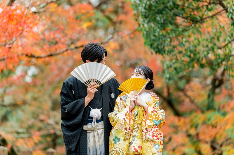 【和装】【岐阜公園】＆【日中友好庭園】で撮影する緑豊かなナチュラルフォトウェディング