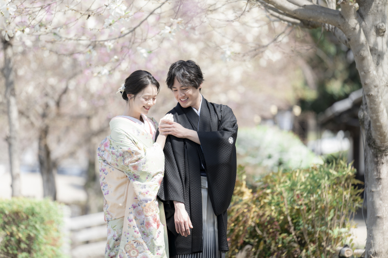 和洋装【3月23日∼4月5日に撮影される方限定】岐阜公園と日中友好庭園で撮影できる桜プラン