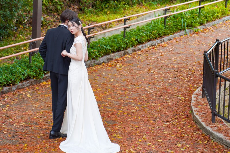 【洋装】和と中華の融合【岐日中友好庭園】と清流せせらぐ【長良川プロムナード】で撮影する贅沢コース