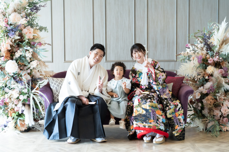 【和装１着・館内撮影】大切な家族と一緒に▪ファミリーフォトプラン◆新郎新婦和装各１着、100カット全データレタッチ付き