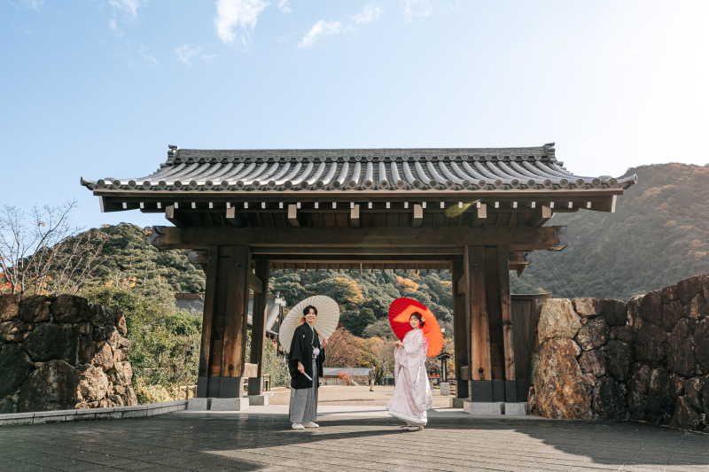 【和装】緑豊かな【岐阜公園】と昔ながらの街並みが残る【河原町】で撮影する贅沢コース