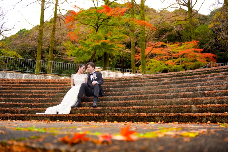 【洋装】和と中華の融合【岐日中友好庭園】と清流せせらぐ【長良川プロムナード】で撮影する贅沢コース