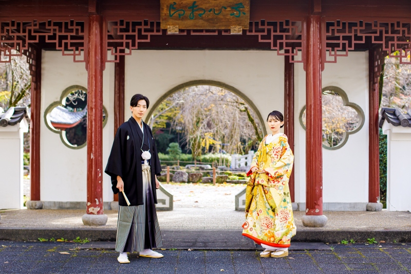 【和装】様々な文化が交じり合う異国情緒あふれる世界観を持つ【日中友好庭園コース】