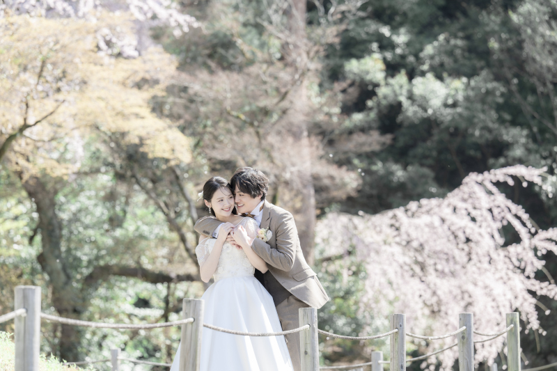 洋装【3月23日∼4月5日に撮影される方限定】岐阜公園と日中友好庭園で撮影できる桜プラン