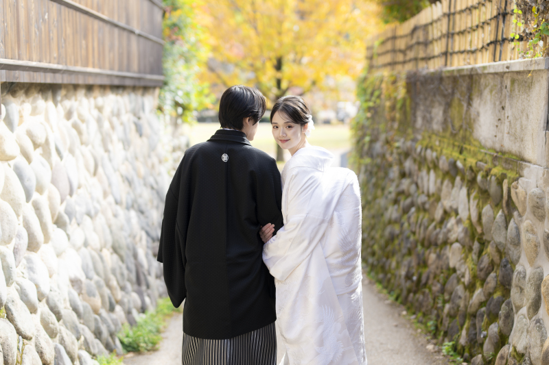 【和装】緑豊かな【岐阜公園】と昔ながらの街並みが残る【河原町】で撮影する贅沢コース