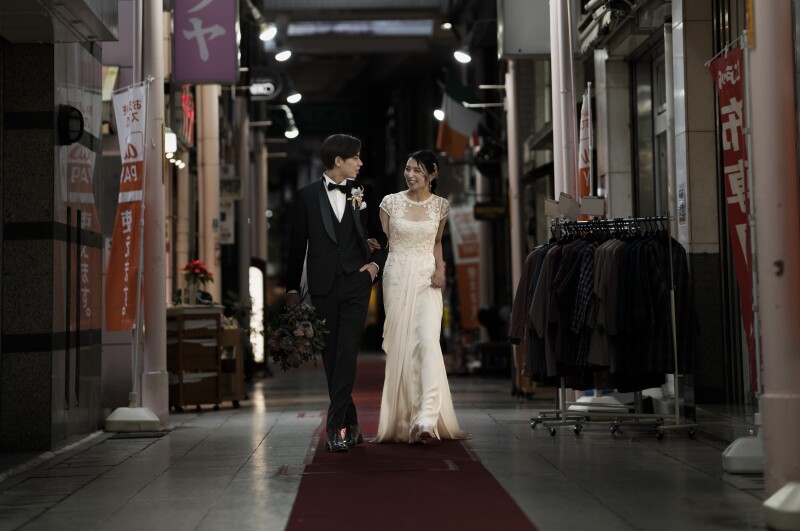 【洋装】緑豊かな【岐阜公園】とニューレトロな商店街【柳ケ瀬商店街】で撮影する贅沢コース