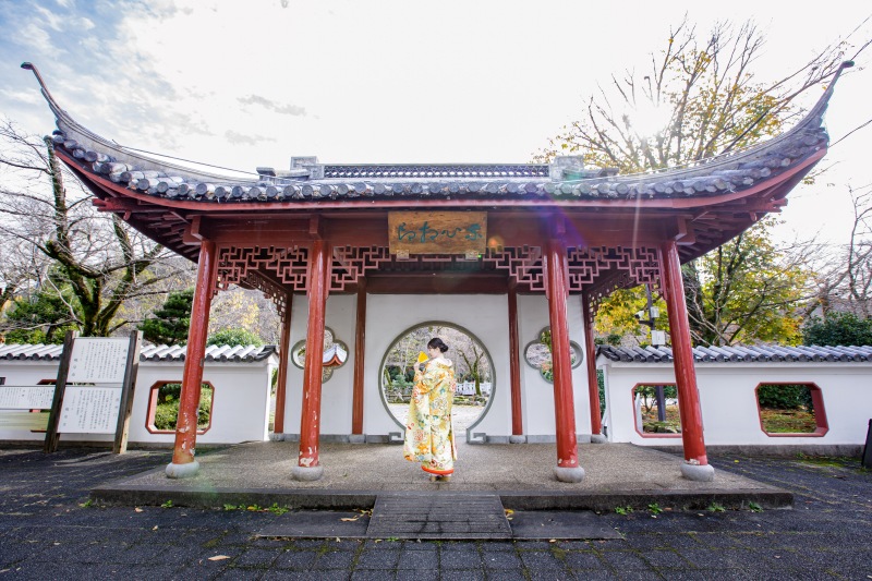 【和装】様々な文化が交じり合う異国情緒あふれる世界観を持つ【日中友好庭園コース】