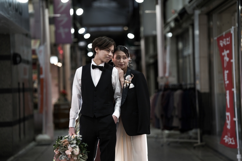 【洋装】緑豊かな【岐阜公園】とニューレトロな商店街【柳ケ瀬商店街】で撮影する贅沢コース