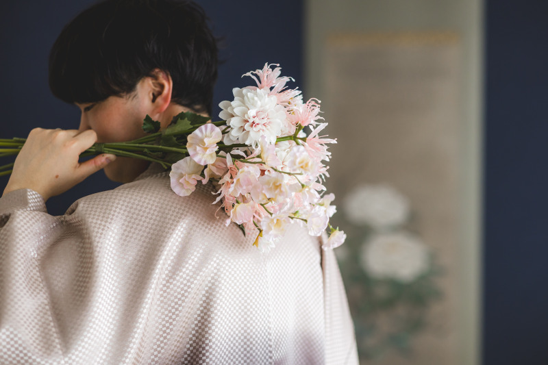 主役は新郎、そんな一枚。