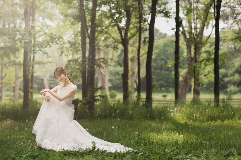 ご新婦様のドレス×優しい光◎