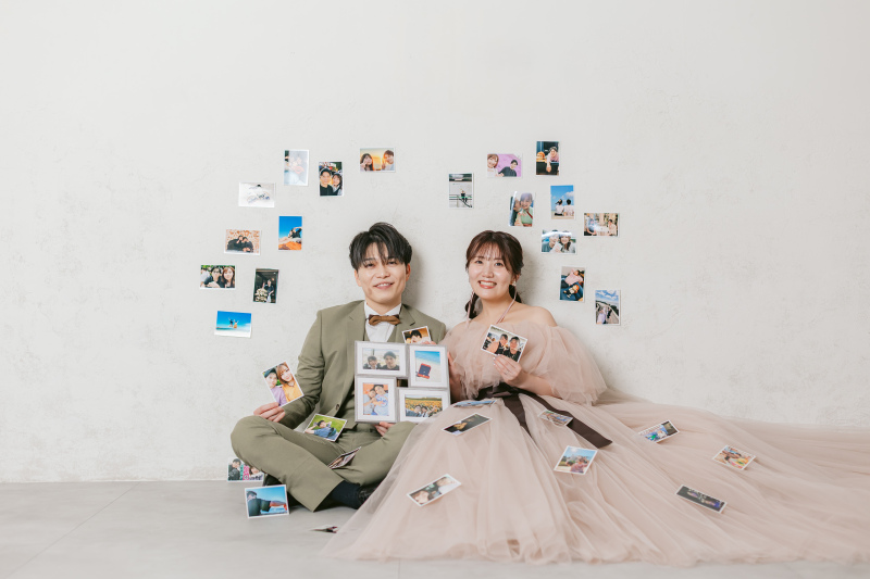 お二人の記憶と思い出が詰まったお写真たちと一緒に